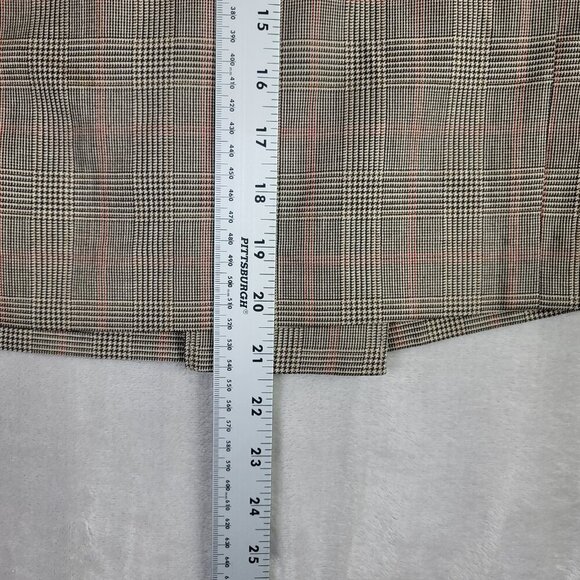 J. Crew Brown Pleated Plaid Women's Skirt | Size 2 - Picture 5 of 6